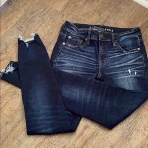 American Eagle Distressed Super Stretch Jeggings